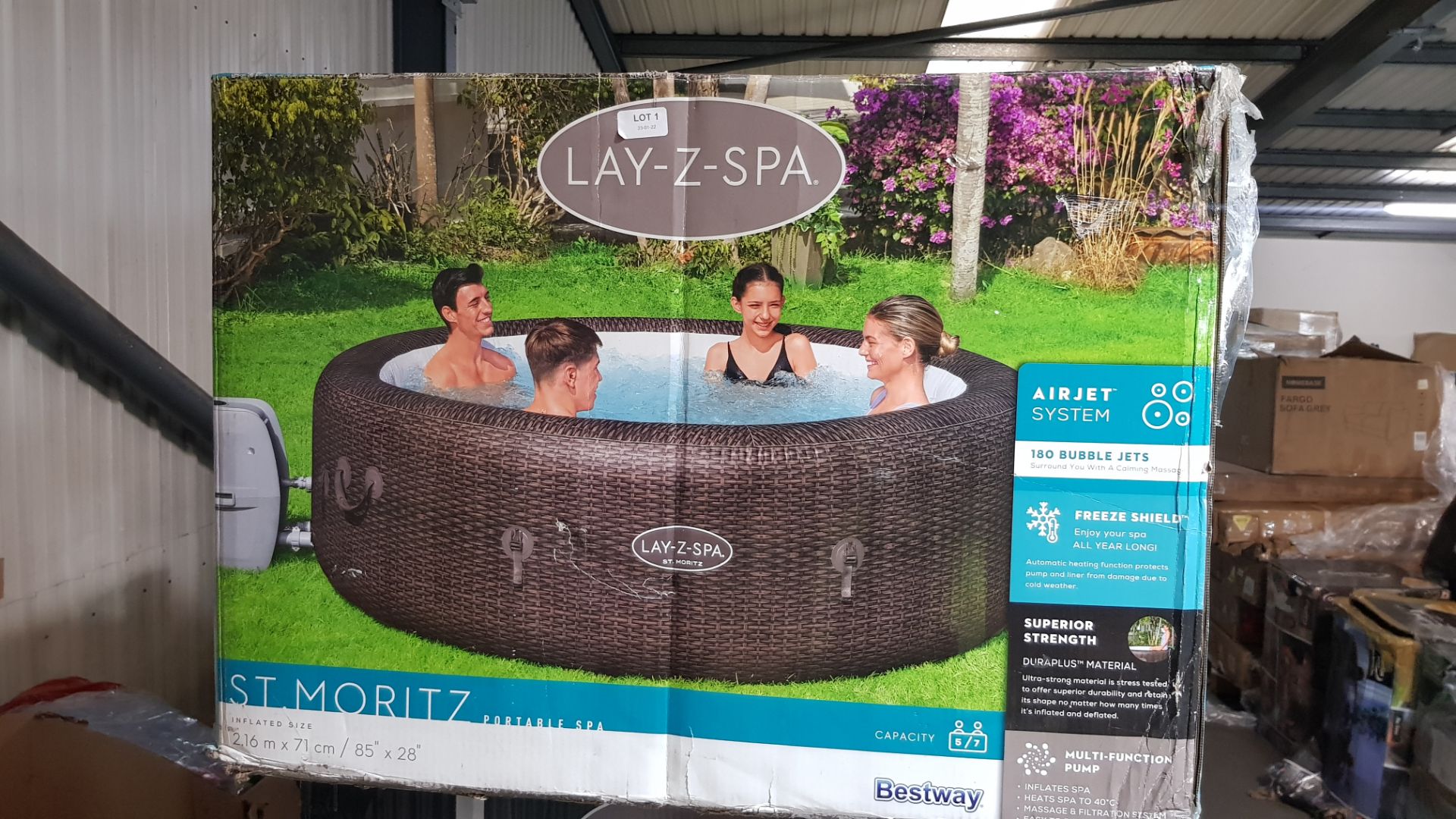 (Mz) 1x Lay-Z-Spa St. Moritz Portable Spa RRP £749. New Direct Warehouse Return - Image 4 of 4