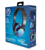 (13B) 6x Gaming Items. 5x Power A Fusion Multi Platform Wired Gaming Headset RRP £19.99 Each. (2x B