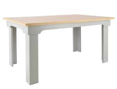 (Mz) 1x Diva Dining Table Grey Oak RRP £150. Seats Up To 6 Persons. Grey Finish With Oak Effect Top