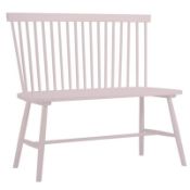 (Mz) 1x Laura Spindle Back Bench Lilac RRP £150. (H89x W100x D44cm)
