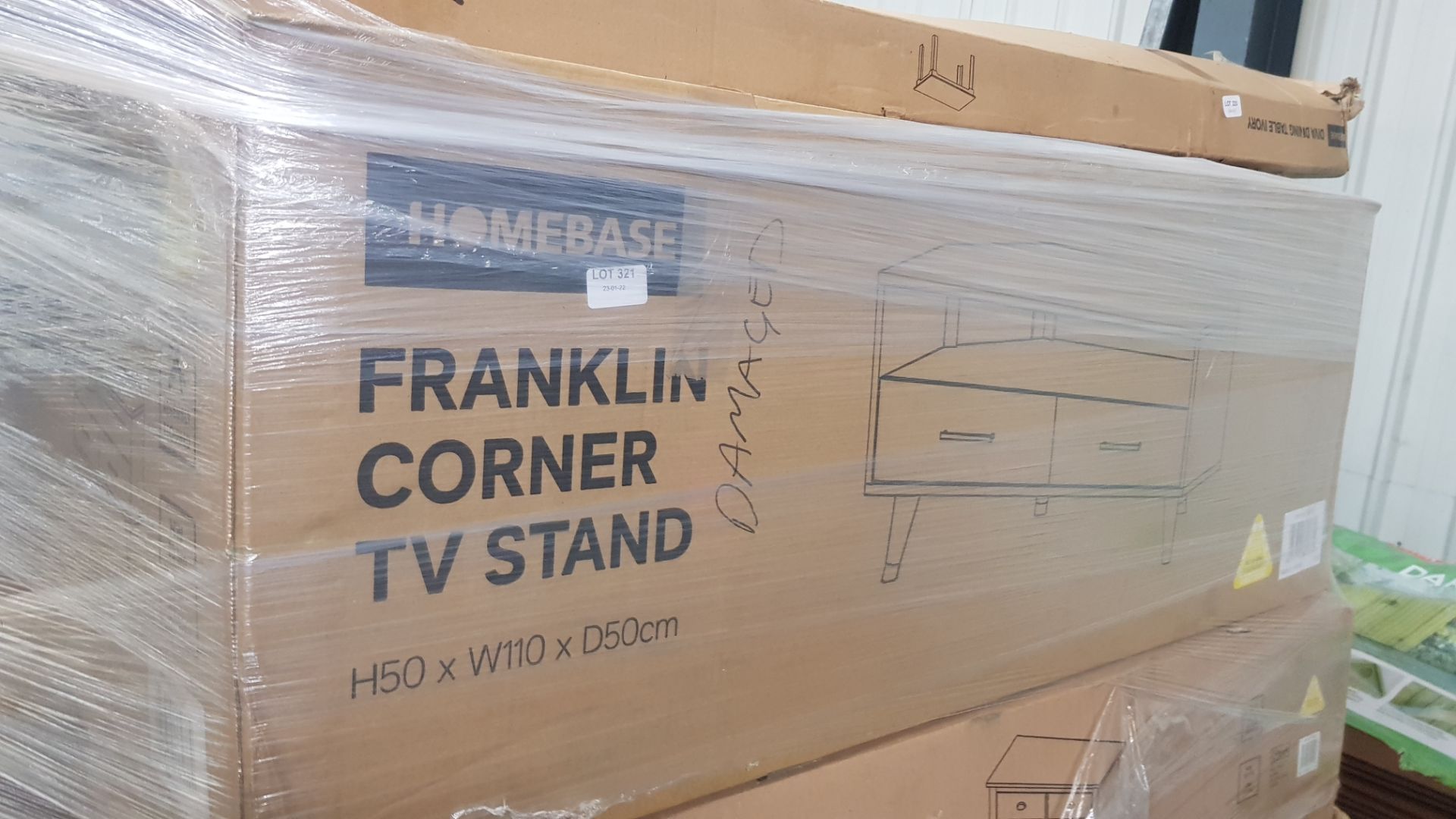 (Mz) Franklin Corner TV Stand RRP £295. (H50x W110x D50cm) - Image 4 of 4