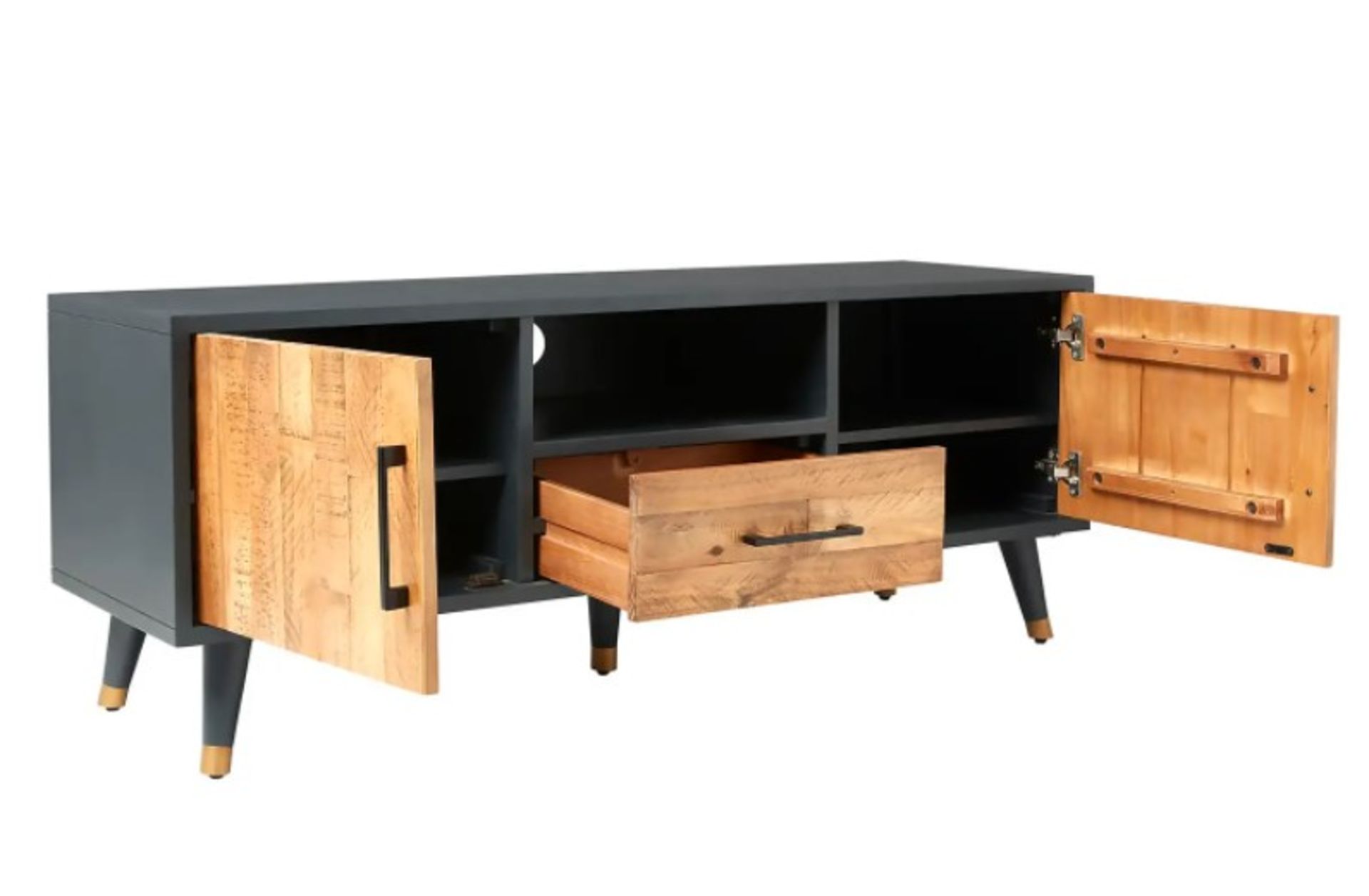 (Mz) 1x Franklin Wide TV Stand RRP £325. (H)50 x (W)134 x (D)40cm - Image 3 of 4