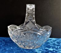 Vintage Bohemian Crystal Bob Bon Basket