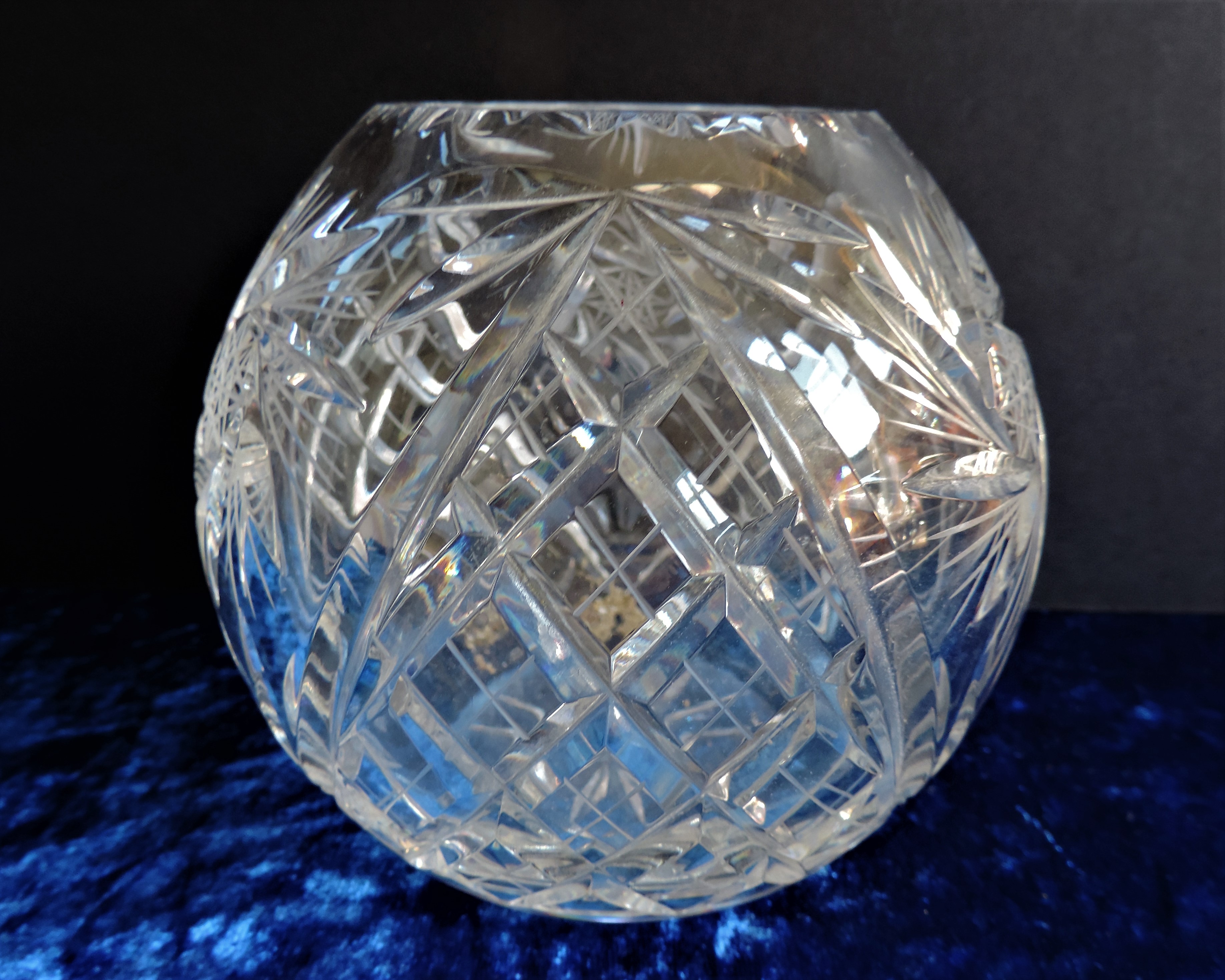 Bohemian Crystal Globe Vase - Image 3 of 4