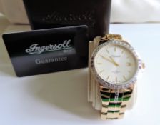 Gents Ingersoll Gems Gold Plated Watch Brand New Unworn with Box