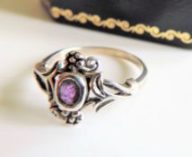 Amethyst Ring in Sterling Silver