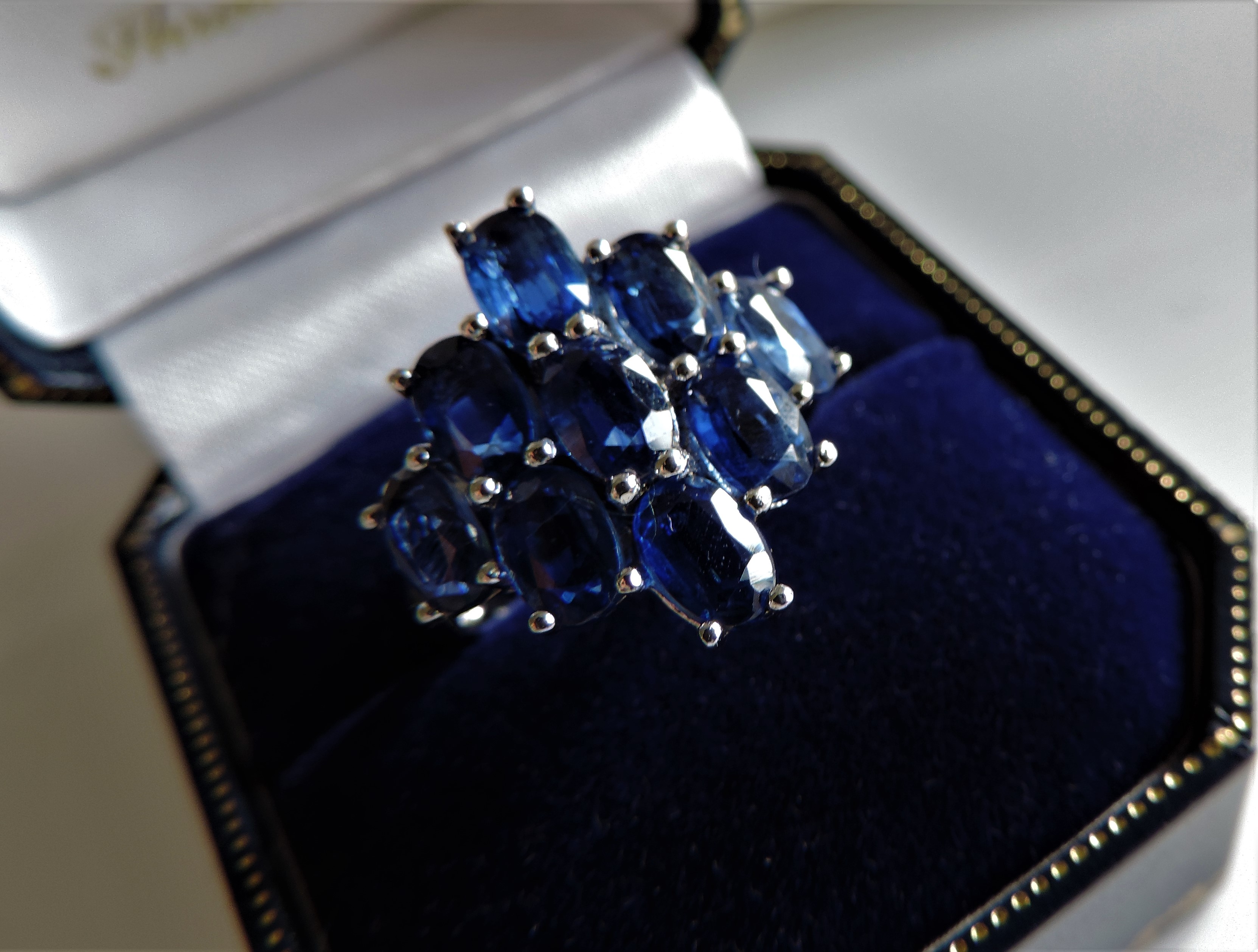 Sterling Silver 3Ct Sapphire Ring New with Gift Box - Image 5 of 5