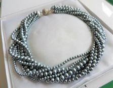 Vintage Multi Strand Pearl Necklace