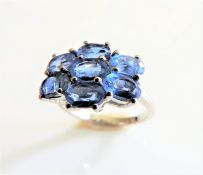 Sterling Silver 2.8 ct Tanzanite Ring New with Gift Box