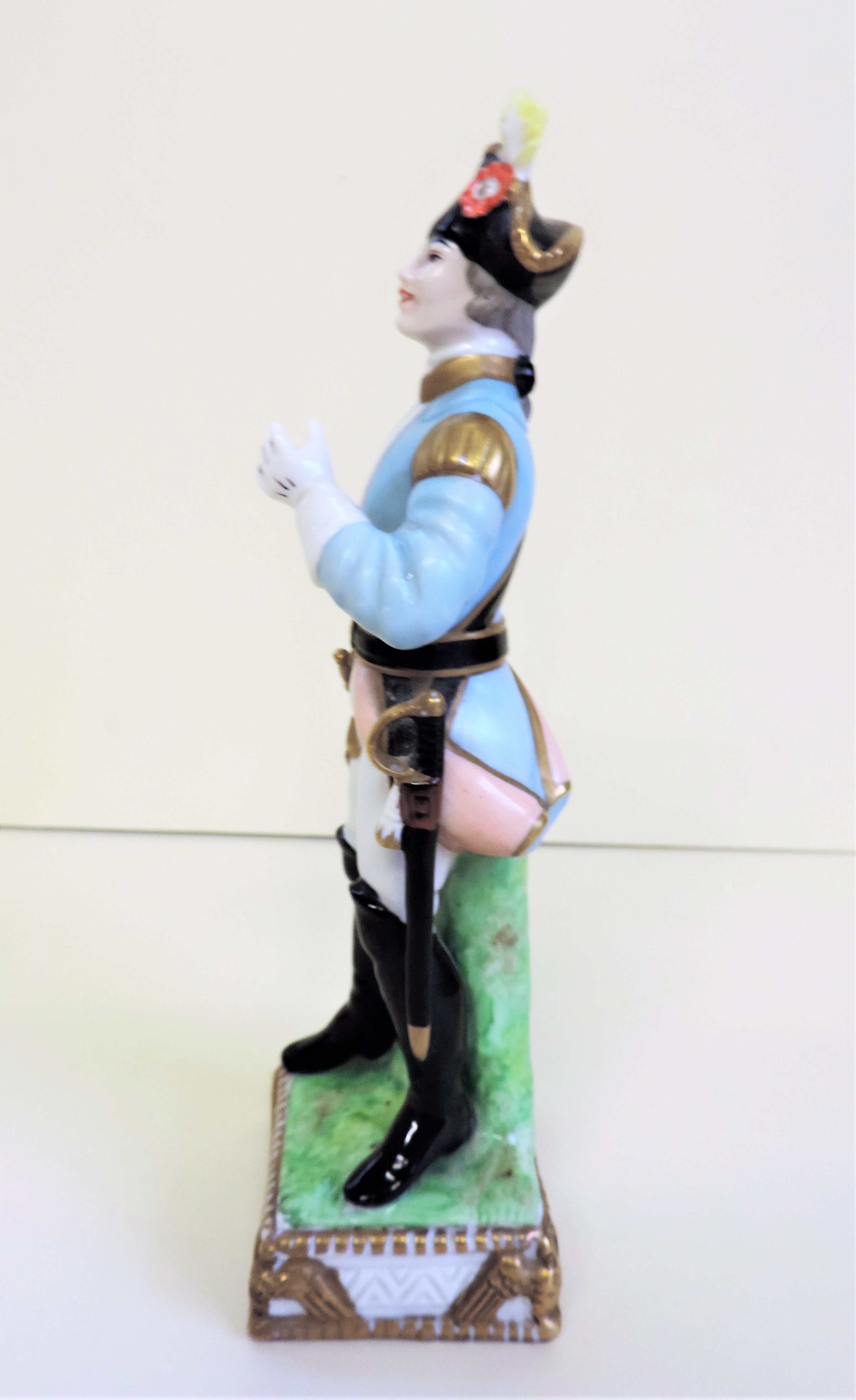 Antique Carl Thieme Dresden Napoleonic Military Figurine 'Hornist' Circa 1890's - Image 4 of 8