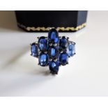 Sterling Silver 3Ct Sapphire Ring New with Gift Box