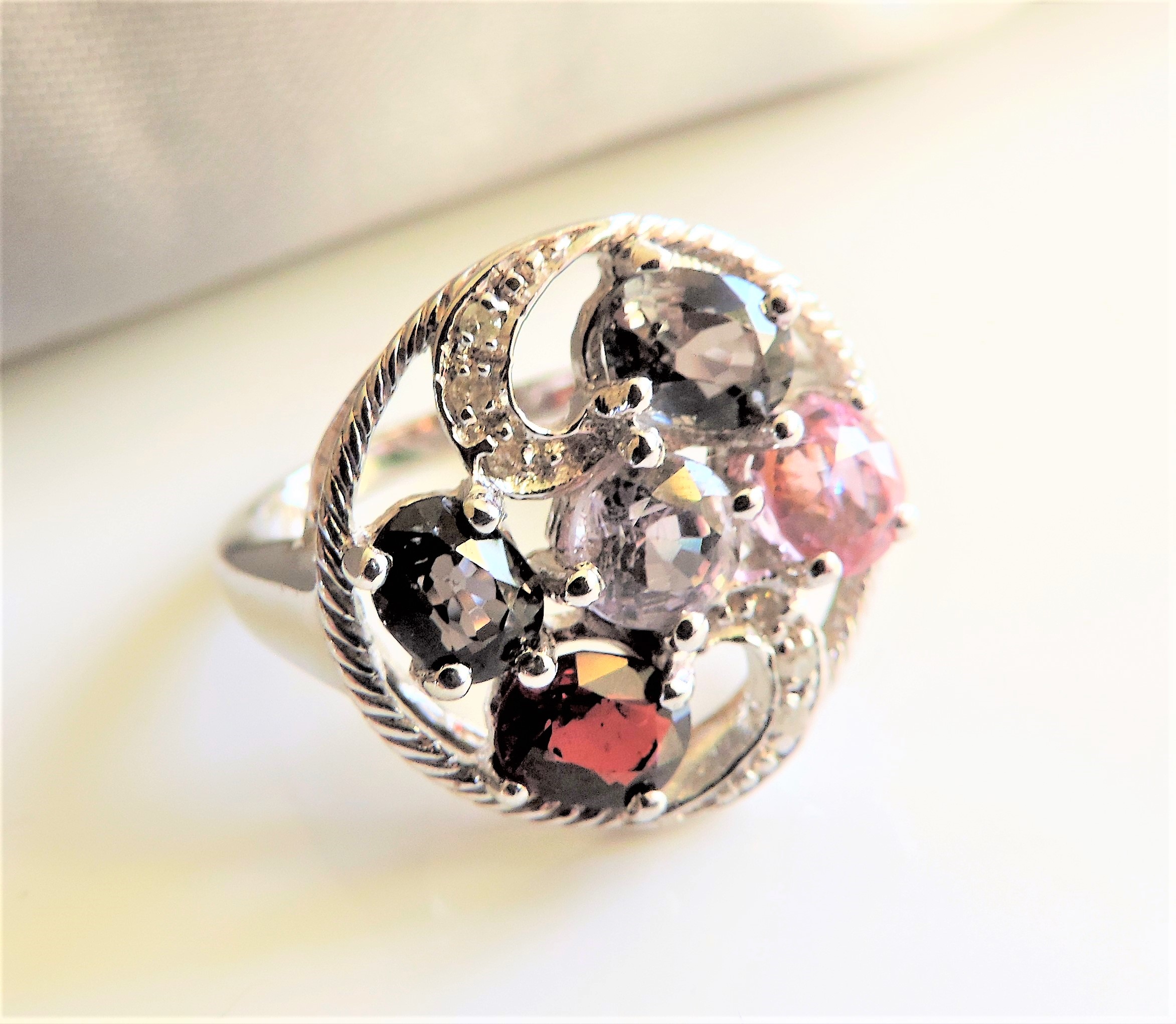 Sterling Silver Multi Colour Topaz Ring New in Gift Box - Image 3 of 3