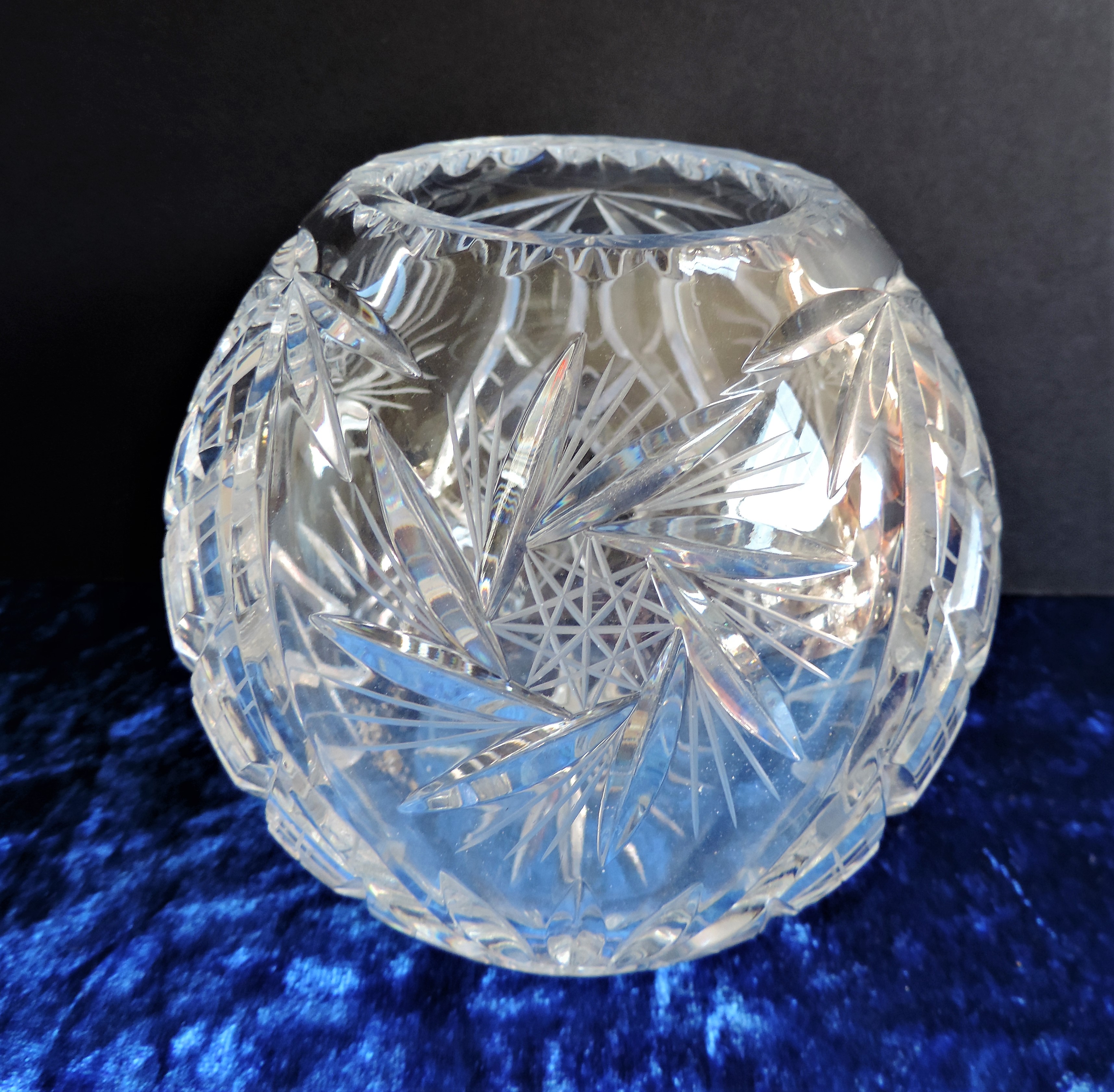 Bohemian Crystal Globe Vase