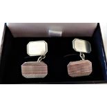 Vintage Sterling Silver Cufflinks Birmingham Hallmark Date 1958 - Includes a Gift Box