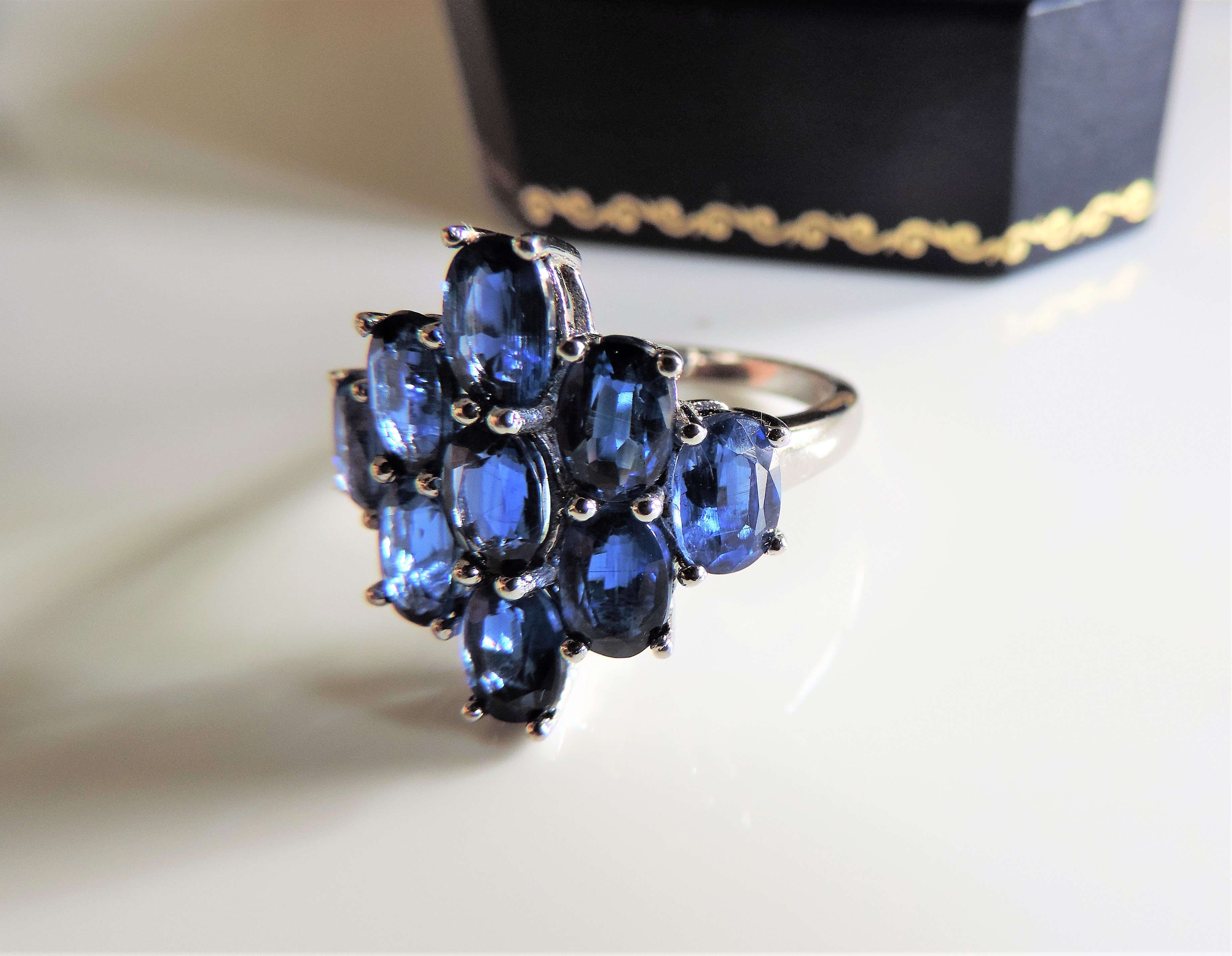 Sterling Silver 3Ct Sapphire Ring New with Gift Box - Image 3 of 5