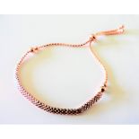 Rose Gold Sterling Silver Bracelet New with Gift Pouch