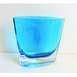 Aqua Art Glass Vase