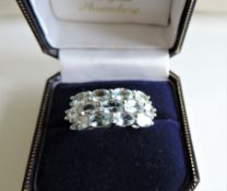 Sterling Silver 2.6Ct Aquamarine Ring New with Gift Box