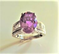 Sterling Silver Amethyst Ring New with Gift Pouch