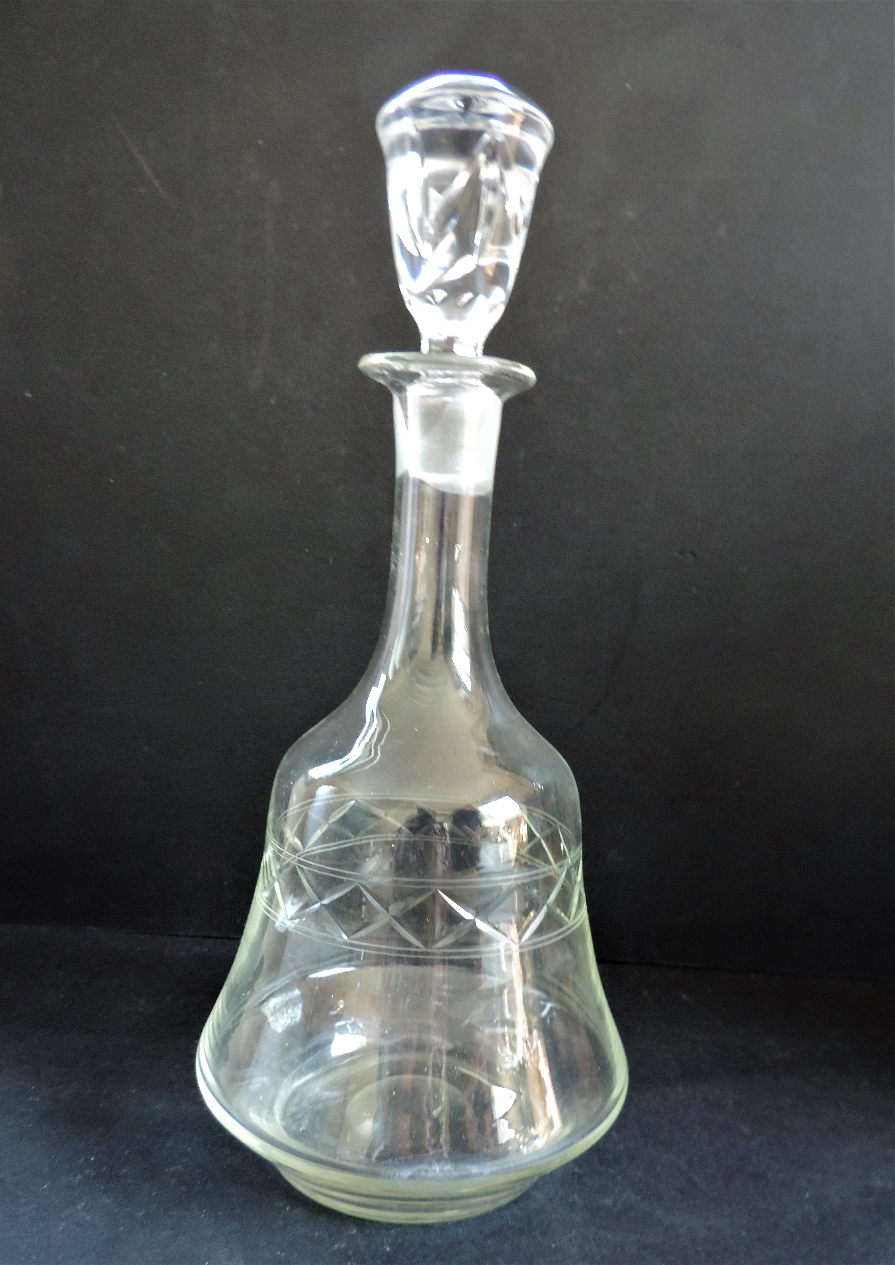 Antique Edwardian Bell Shaped Decanter - Image 4 of 4