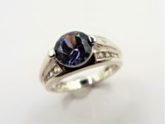 Sterling Silver Sapphire Ring New with Gift Pouch