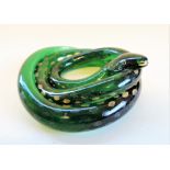 Vintage Art Glass Snake Sculpture