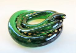 Vintage Art Glass Snake Sculpture