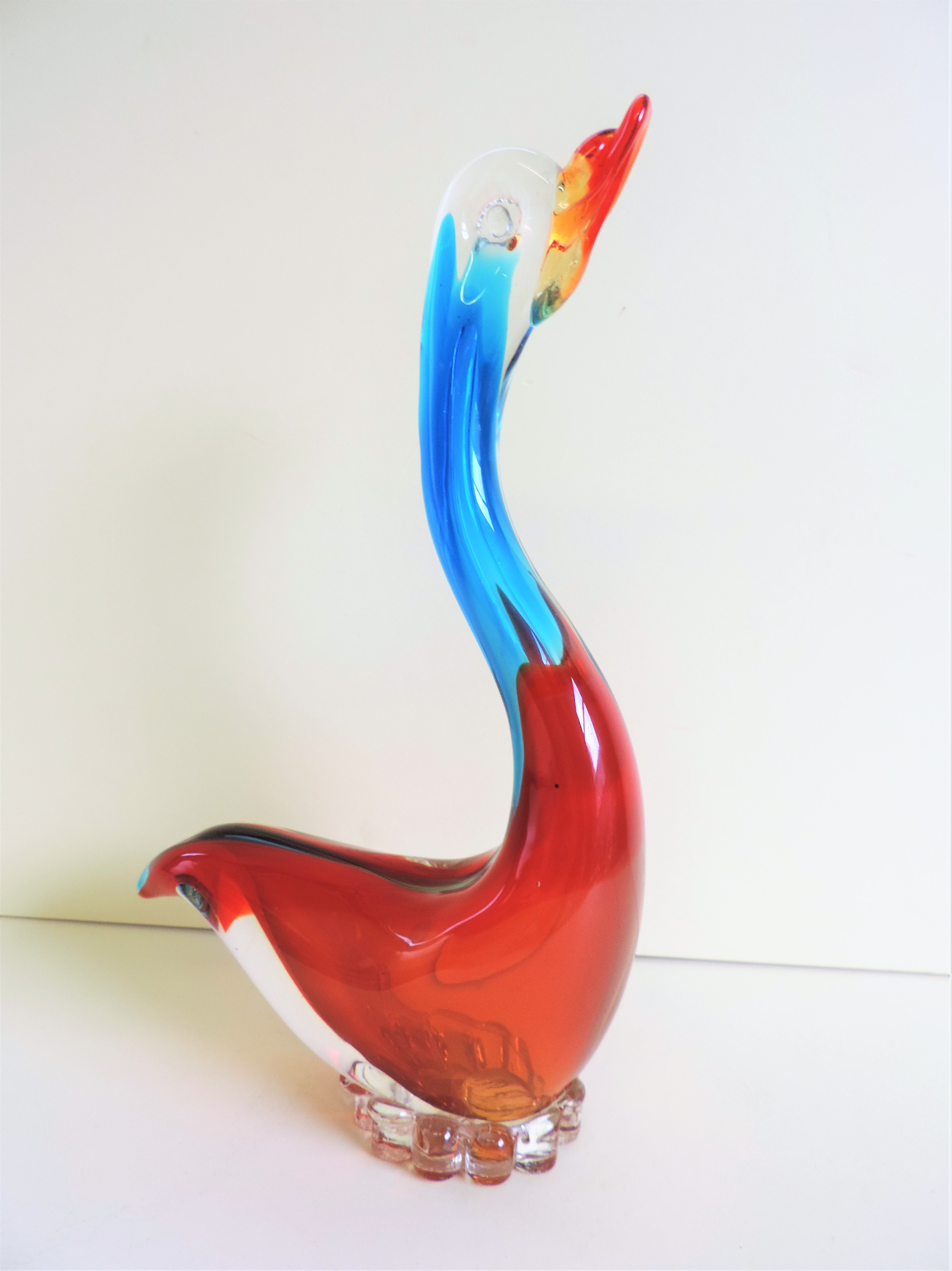 Vintage Murano Sommerso Glass Swan 26cm Tall - Image 3 of 4