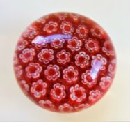 Millefiori Art Glass Paperweight