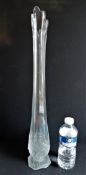 Lalique Style Clear & Frosted Vase 52 cm High