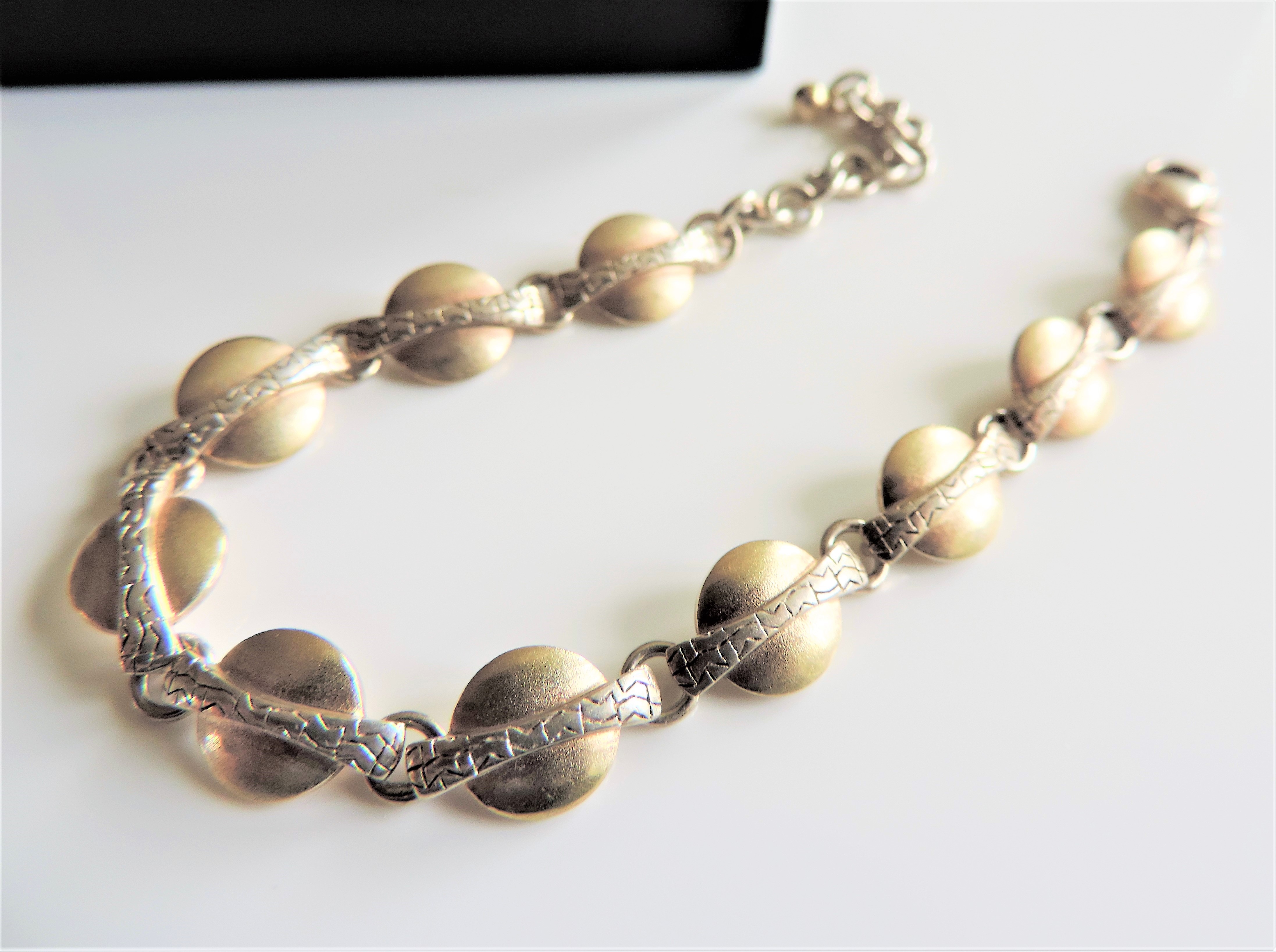 Gold & Sterling Silver Two Tone Bracelet