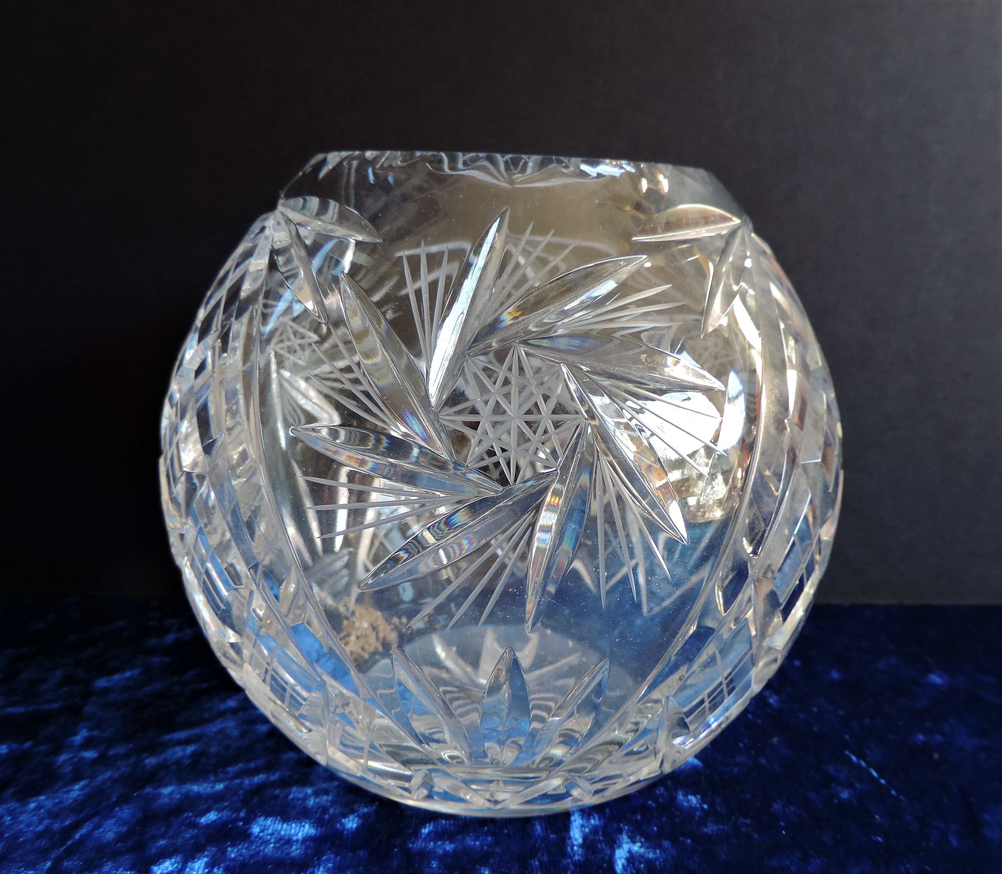 Bohemian Crystal Globe Vase - Image 2 of 4
