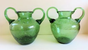 Hand Made Austrian Art Glass Vases/Urns