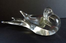 Swedish Art Glass Dove Figure