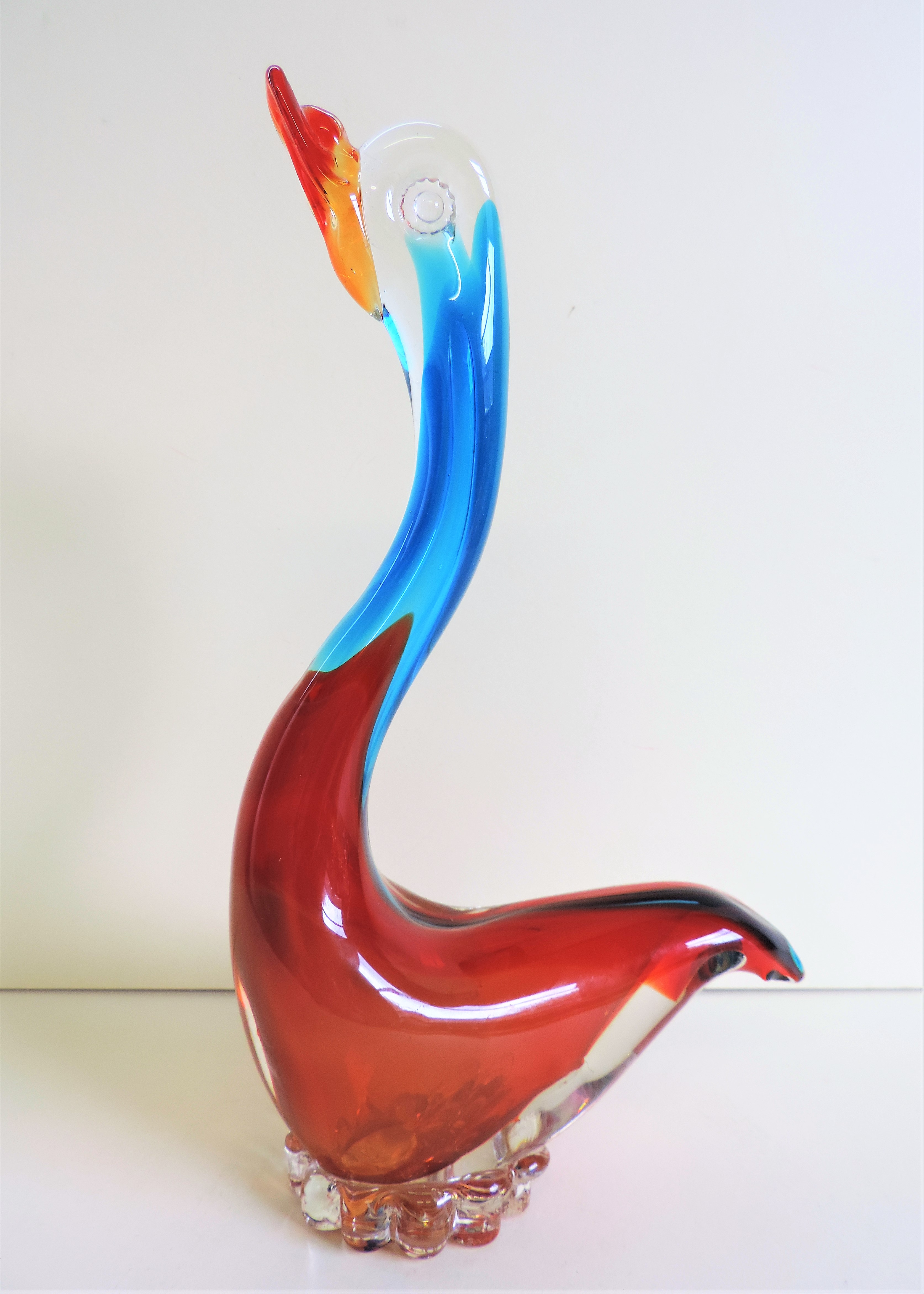 Vintage Murano Sommerso Glass Swan 26cm Tall - Image 2 of 4