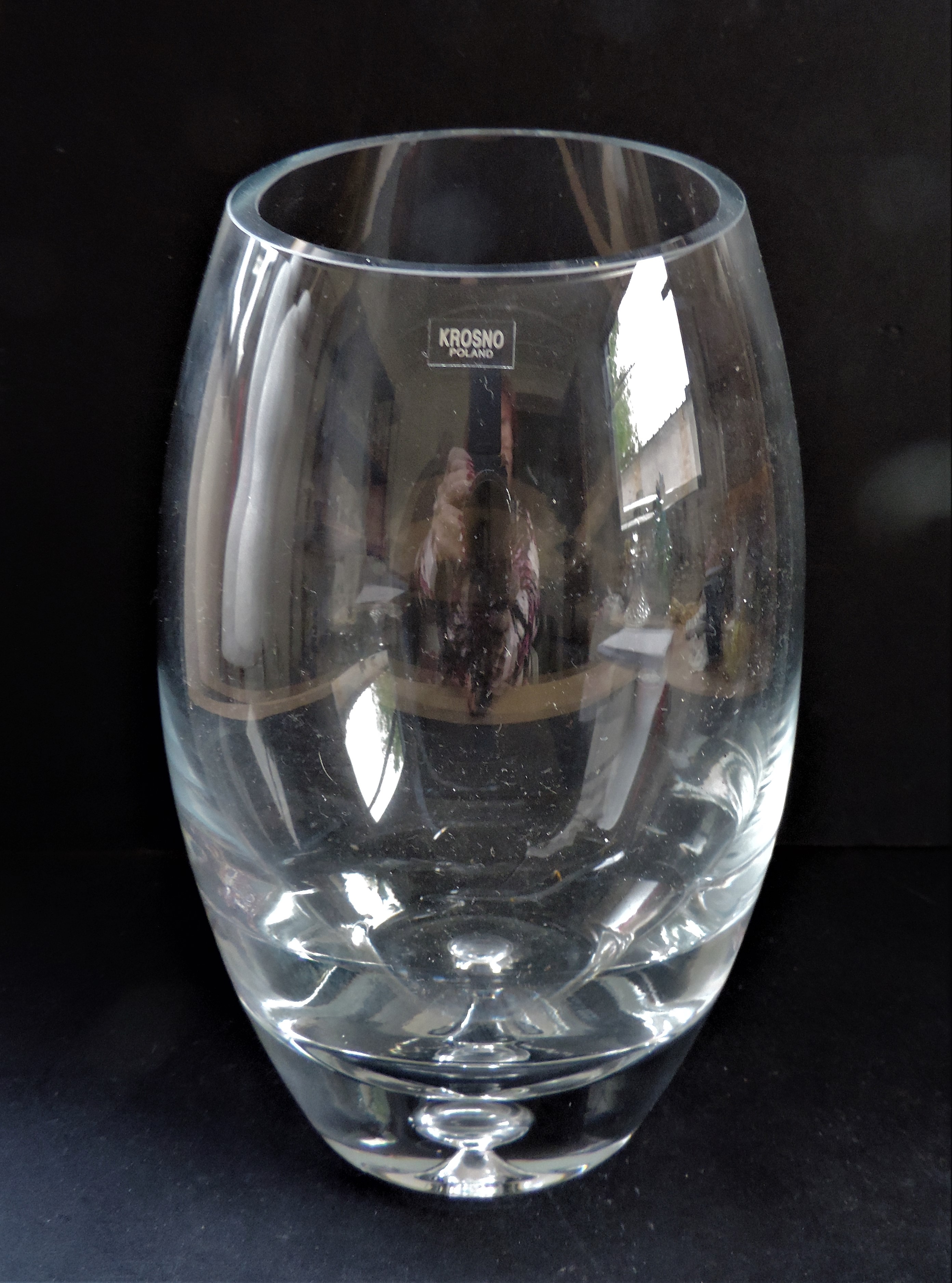 Krosno Poland Crystal Vase 25cm Tall