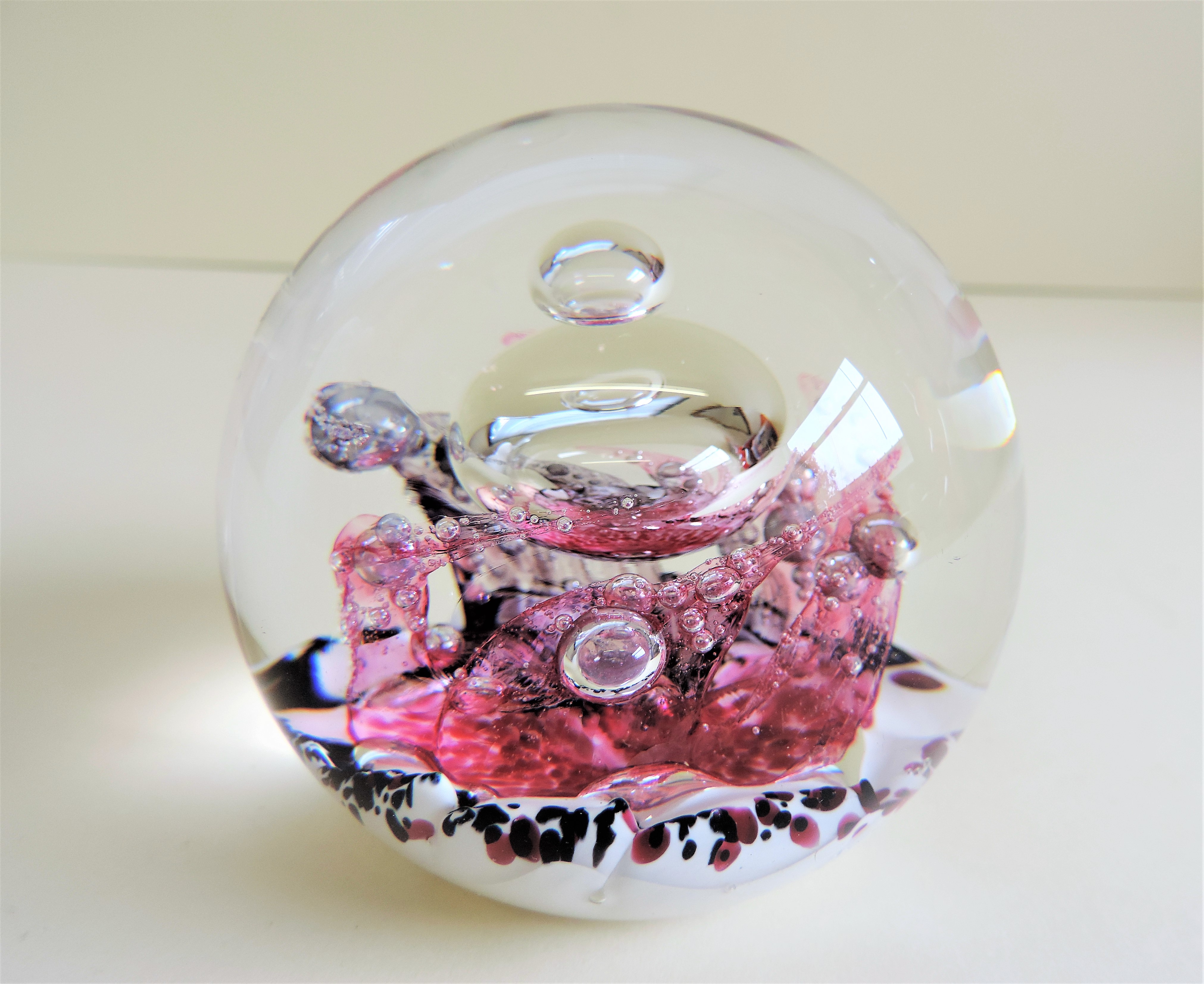 Selkirk Glass Paperweight Fire dance 1997 Signed and Dated - Image 2 of 4