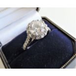 Sterling Silver White Sapphire Ring New with Gift Box