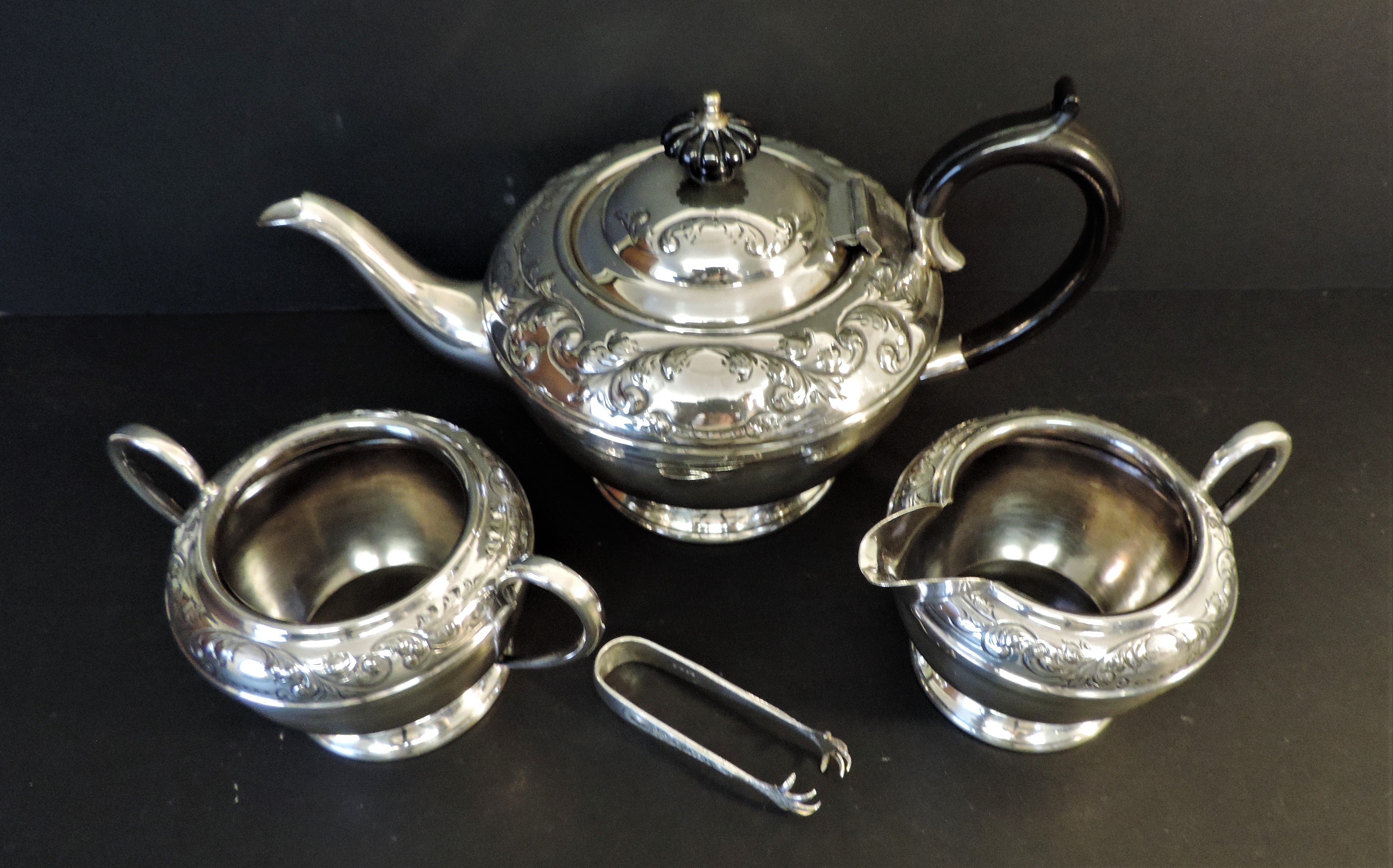 Antique Silver Plate 3 piece Tea Set - Image 5 of 5