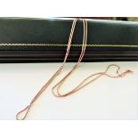 Rose Gold on Sterling Silver 32 inch Snake Chain Made in Italy