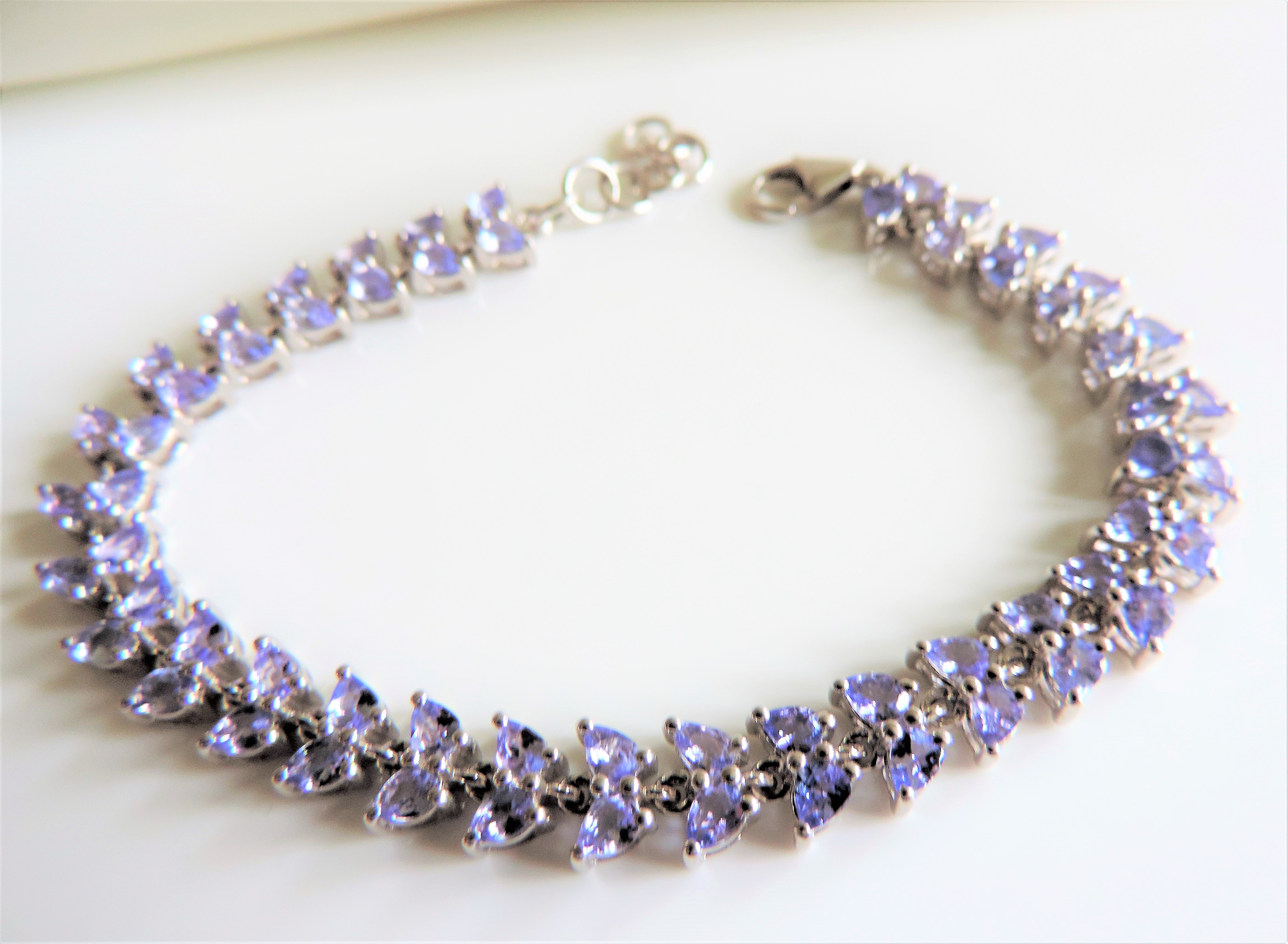 Sterling Silver 18Ct Tanzanite Bracelet New with Gift Box - Image 3 of 4