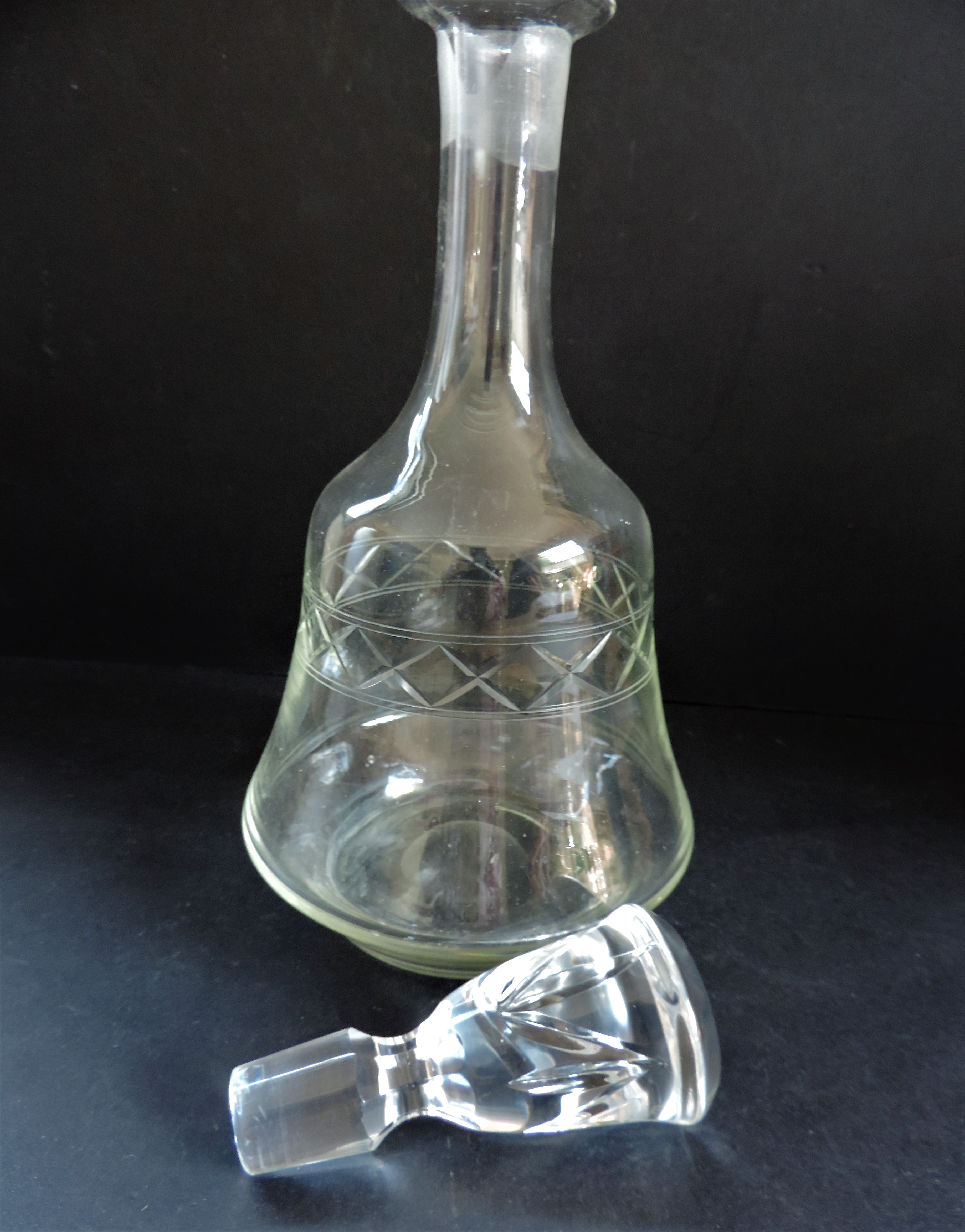 Antique Edwardian Bell Shaped Decanter - Image 2 of 4