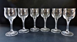 Crystal Wine Glasses Matching Set 6