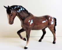 Vintage Beswick Porcelain Horse Figurine 21cm wide