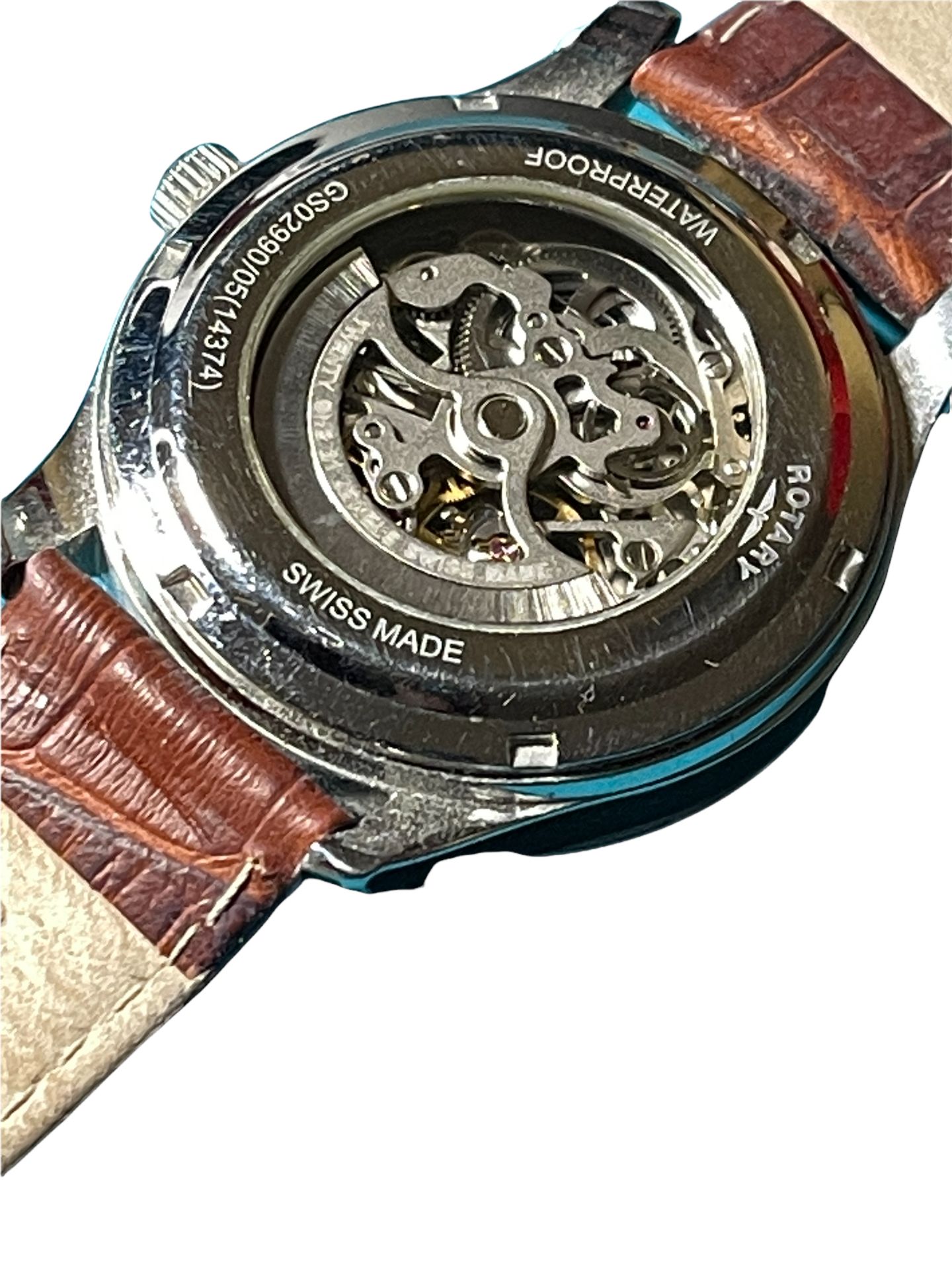 Lost-property or returns Rotary Swiss make Skeleton Automatic Mens watch - Image 5 of 5