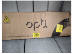 Opti 6 x 4ft Quick Assembly Football Goal. RRP £21.00 - Grade U