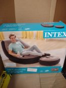 Intex - Lounge chair inflatable grey/black. RRP £39.95 - Grade U