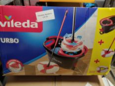 Vileda Turbo Microfibre Mop and Bucket Set. RRP £39.99 - Grade U