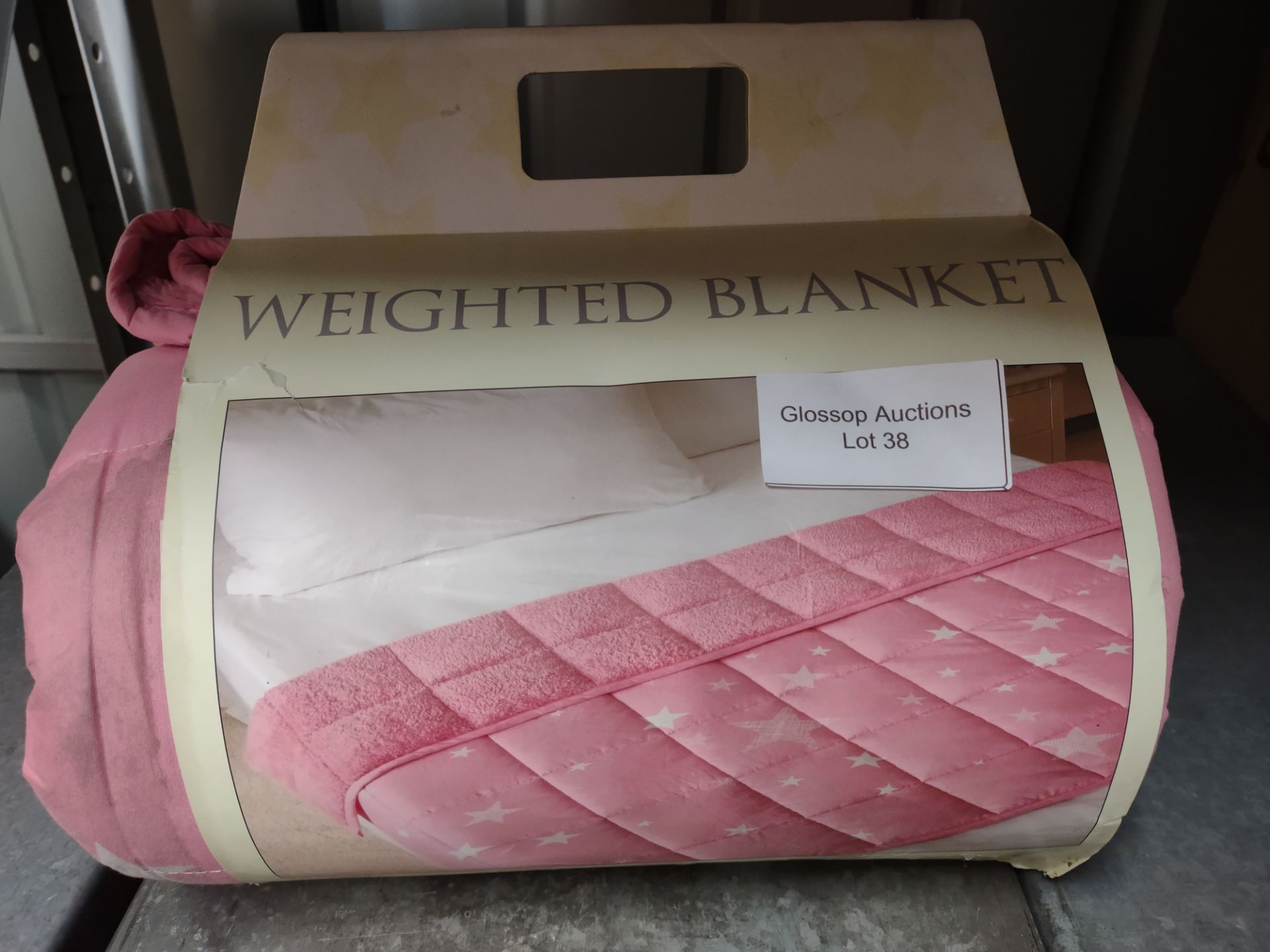 Dreamscene Star Weighted Blanket for Kids, Blush Pink, 100 x 150cm - 3kg. RRP £19.99 - Grade U