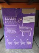 Llama Shaped Chia Planter. RRP £15.99 - Grade U